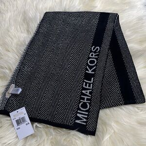 Michael Kors Black and Silver Scarf